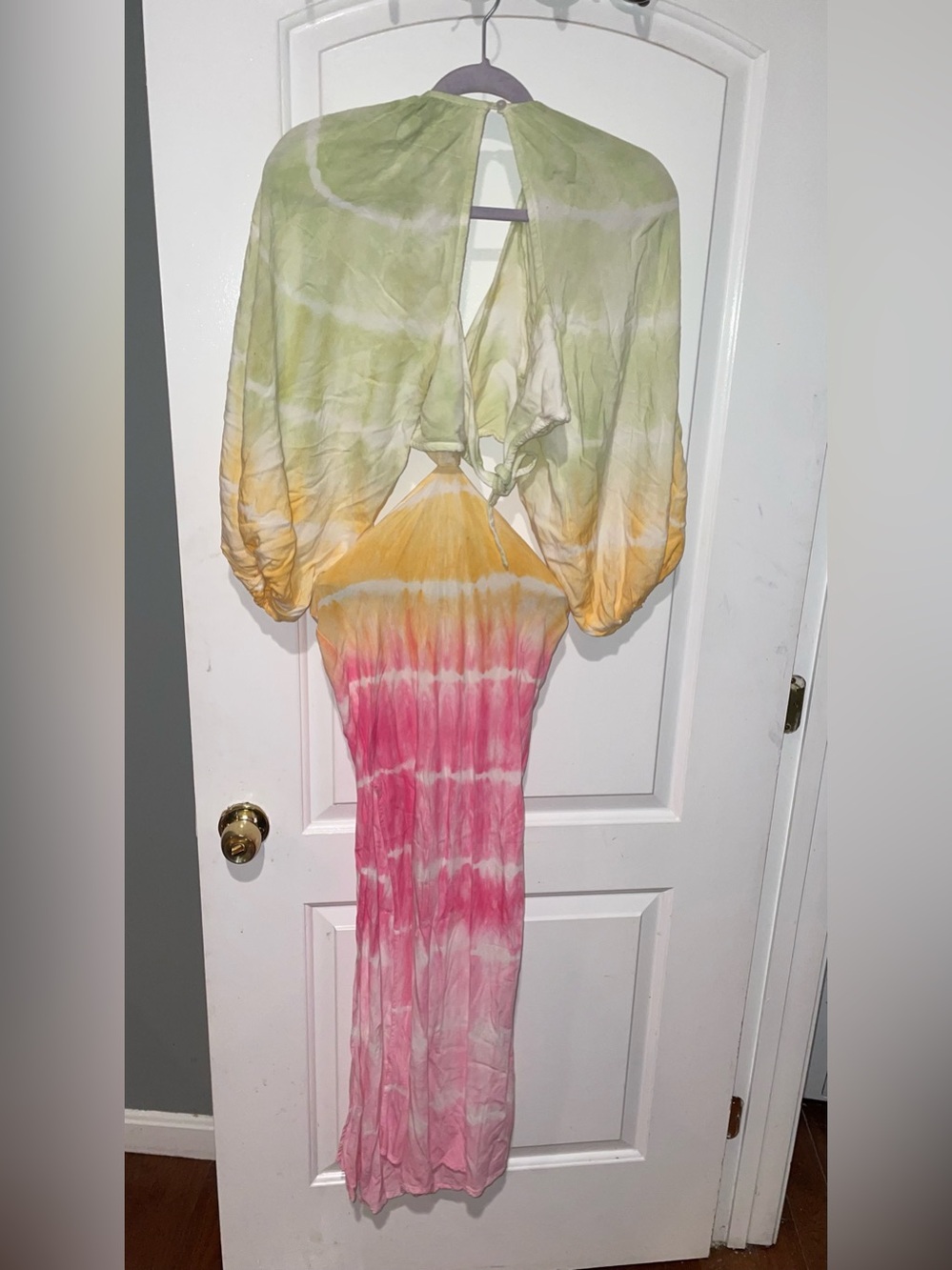 Jen's Pirate Booty Pastel Tie-Dye Rio Sonora Maxi Dress Pink, Yellow 🌸 XS - Picture 13 of 14